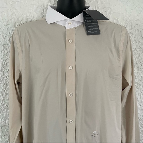 NWT G/FORE Long Modern Spread Collar Shirt Large - Picture 3 of 8
